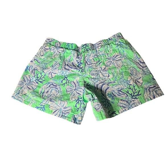 Lilly Pulitzer Green Blue Floral Bermuda Shorts XS - Picture 7 of 11